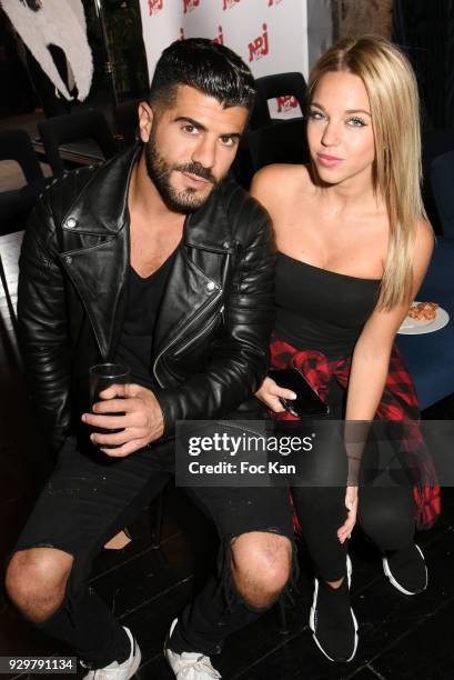 Thomas Adamandopoulos and Maddy Burciaga attend 'Les Anges10' Photocall at Espace Angie on March 9, 2018 in Paris, France.