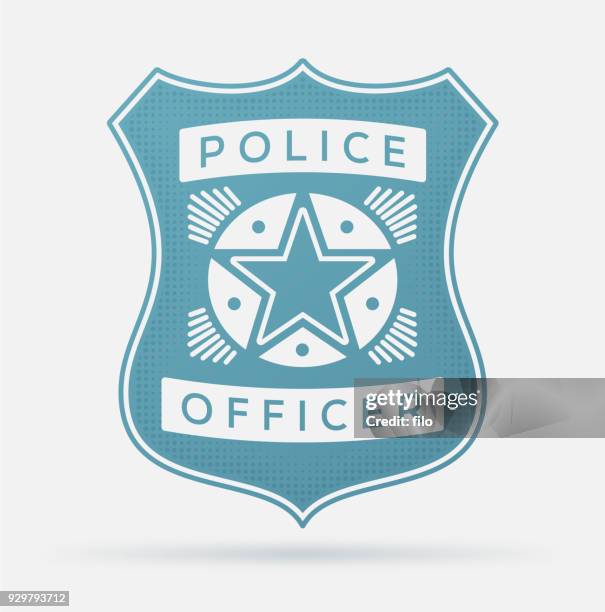 illustrations, cliparts, dessins animés et icônes de badge de police - insigne police