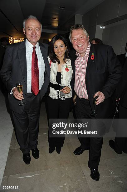 Ken Livingstone, Riff and Nick Ferrari attend the London Evening Standard Influentials Party, at Burberry on November 10, 2009 in London, England.