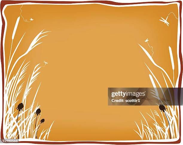 fall frame - marsh stock illustrations