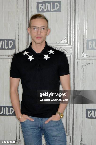 Adam Rippon attends Build series to discuss the 2018 Winter Olympics at Build Studio on March 9, 2018 in New York City.