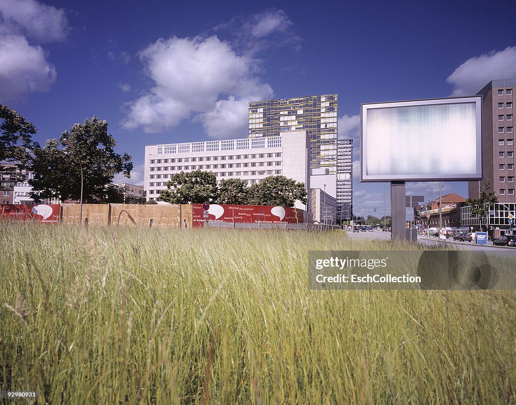 Large empty billboard in the heart of Hamburg.