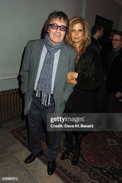 Bill Wyman and Suzanne Wyman attend the Harry Brown European Film Premiere Afterparty on November 10, 2009 in London, England.