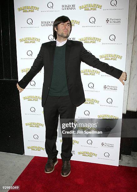 Actor Jason Schwartzman attends the "Fantastic Mr. Fox" premiere at Bergdorf Goodman on November 10, 2009 in New York City.