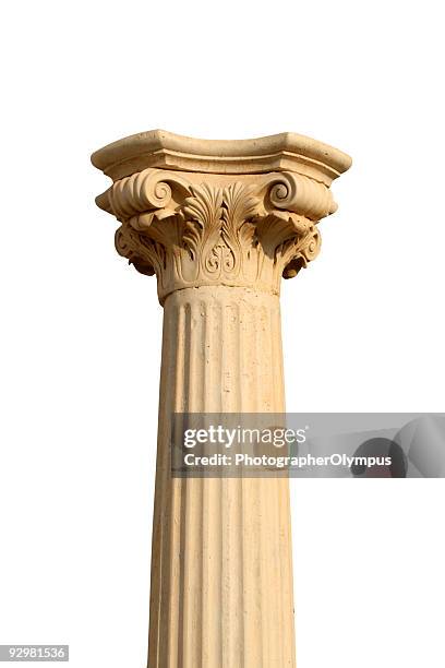 isolated column on white - architectural column stock pictures, royalty-free photos & images