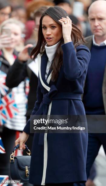 Meghan Markle visits Millennium Point to attend an event celebrating International Women's Day on March 8, 2018 in Birmingham, England.