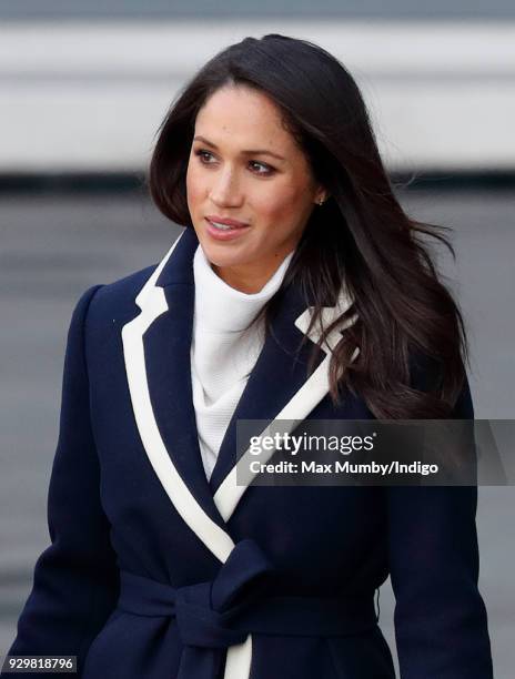 Meghan Markle visits Millennium Point to attend an event celebrating International Women's Day on March 8, 2018 in Birmingham, England.