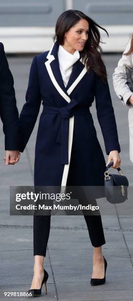 Meghan Markle visits Millennium Point to attend an event celebrating International Women's Day on March 8, 2018 in Birmingham, England.