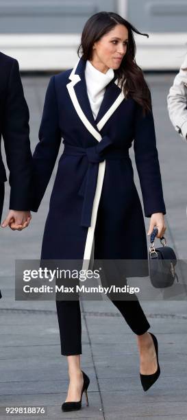 Meghan Markle visits Millennium Point to attend an event celebrating International Women's Day on March 8, 2018 in Birmingham, England.