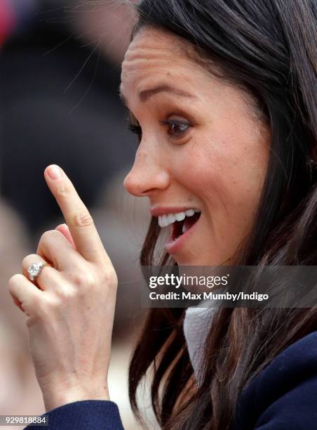 Meghan Markle visits Millennium Point to attend an event celebrating International Women's Day on March 8, 2018 in Birmingham, England.