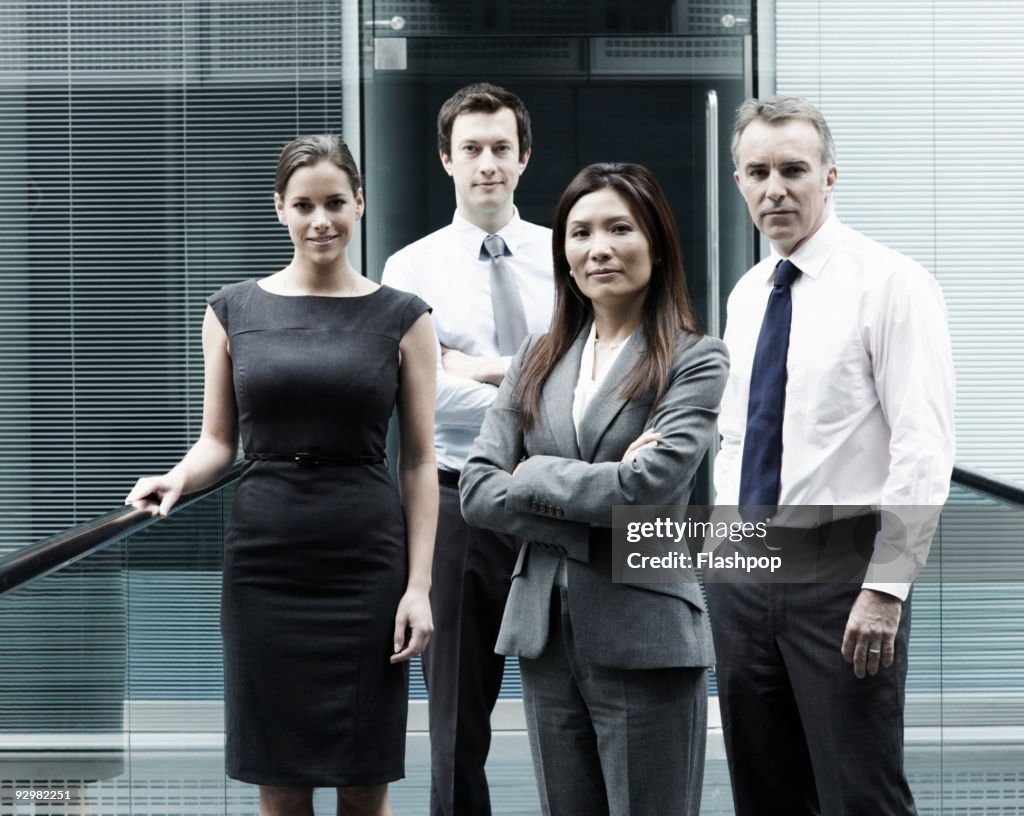 Group portrait of business people