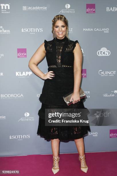 Angelina Kirsch attends the Gloria - Deutscher Kosmetikpreis at Hilton Hotel on March 9, 2018 in Duesseldorf, Germany.