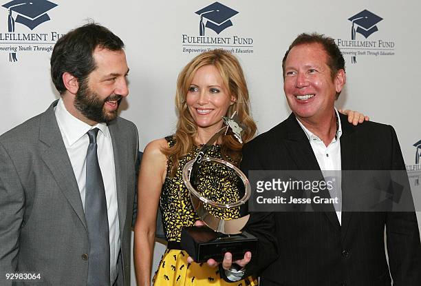 Judd Apatow, Leslie Mann and Garry Shandling arrive at the Annual Stars 2009 Benefit Gala at the Beverly Hills Hotel on October 26, 2009 in Beverly...