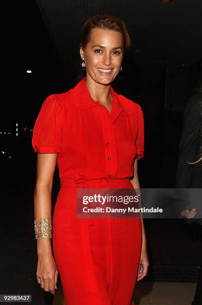 Yasmin Le Bon arrives for the launch party of YLB for Wallis on September 9, 2009 in London, England.