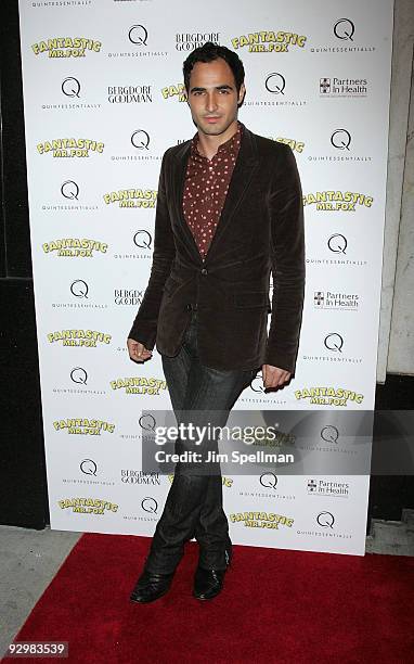 Designer Zac Posen attends the "Fantastic Mr. Fox" premiere at Bergdorf Goodman on November 10, 2009 in New York City.