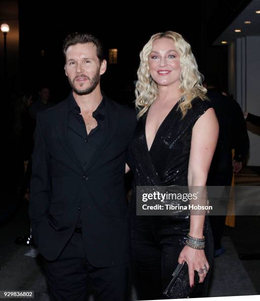 Ryan Kwanten and Elisabeth Rohm attend the premiere of Crackle's 'The Oath' at Sony Pictures Studios on March 7, 2018 in Culver City, California.