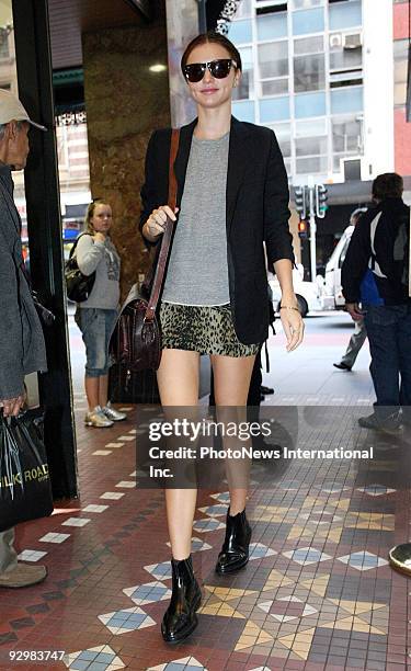 Model Miranda Kerr out and about in Sydney ahead of her appearance at the Caulfield Cup this weekend, on October 14, 2009 in Sydney, Australia.