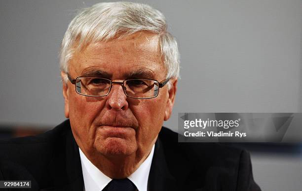 German Football Association president Theo Zwanziger attends the press conference of the German national football team due to the death of Robert...