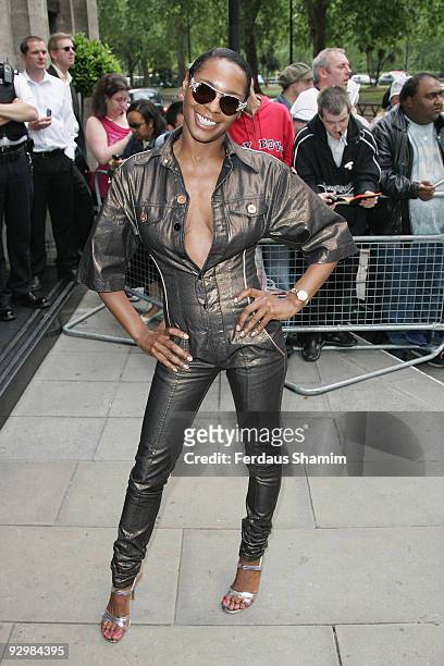 Sonique arrives at the the 53rd Ivor Novello Awards held at the Grosvenor House on May 22, 2008 in London, England.