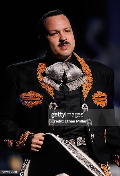 Recording artist Pepe Aguilar performs during the 10th Annual Latin GRAMMY Awards at the Mandalay Bay Events Center November 5, 2009 in Las Vegas,...