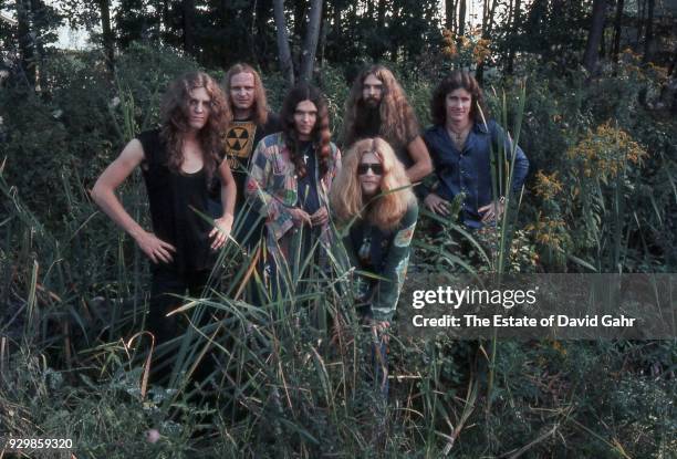 Lynyrd Skynyrd poses for a portrait in September 1974 in Parsippany, New Jersey.