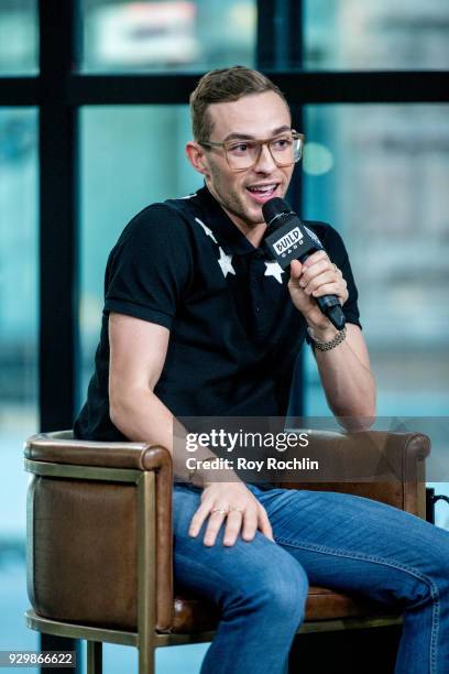 Adam Rippon discusses 2018 Winter Olympics with the Build Series at Build Studio on March 9, 2018 in New York City.