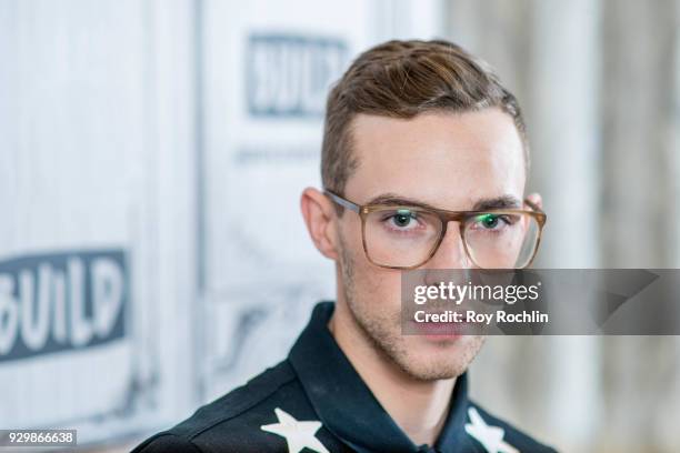 Adam Rippon discusses 2018 Winter Olympics with the Build Series at Build Studio on March 9, 2018 in New York City.