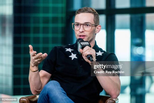 Adam Rippon discusses 2018 Winter Olympics with the Build Series at Build Studio on March 9, 2018 in New York City.