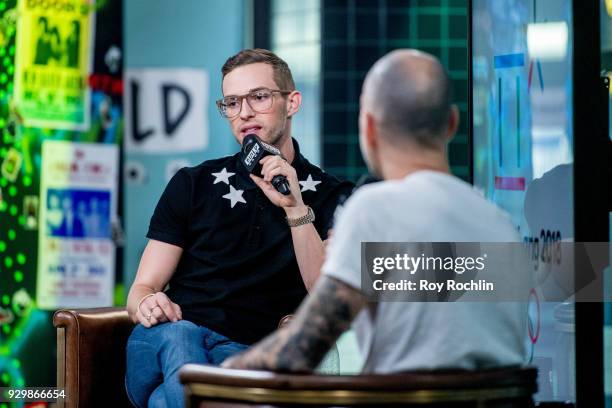 Adam Rippon discusses 2018 Winter Olympics with the Build Series at Build Studio on March 9, 2018 in New York City.