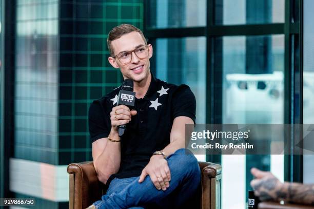 Adam Rippon discusses 2018 Winter Olympics with the Build Series at Build Studio on March 9, 2018 in New York City.