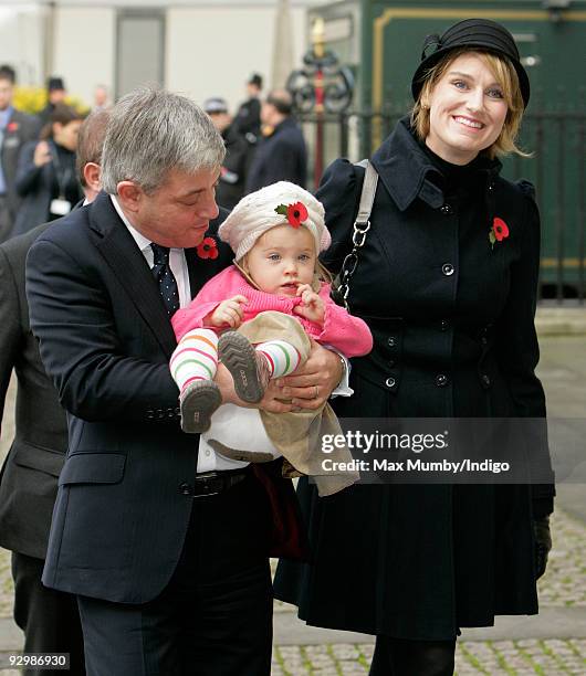 Speaker of the House of Commons John Bercow MP, daughter Jemima Bercow and wife Sally Illman attend MOSCOW