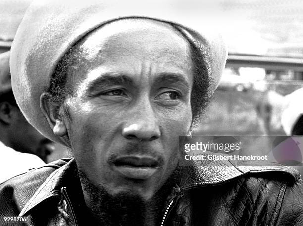 Bob Marley posed in Amsterdam, Netherlands in 1976
