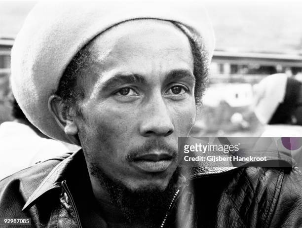 Bob Marley posed in Amsterdam, Netherlands in 1976