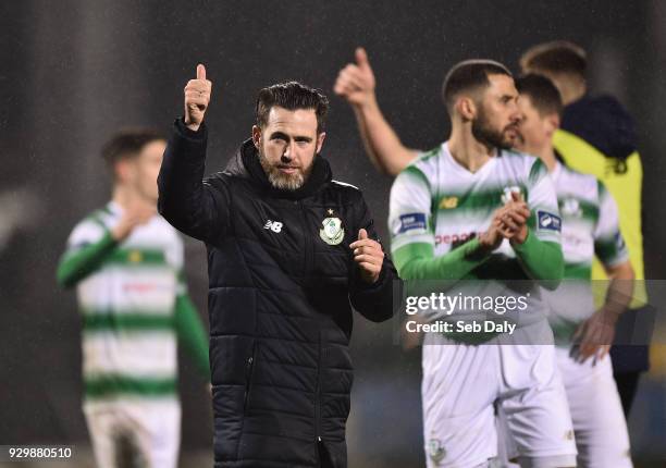 Dublin , Ireland - 9 March 2018; Shamrock Rovers head coach Stephen Bradley following the SSE Airtricity League Premier Division match between...