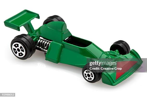 child's green toy race car - toy car 個照片及圖片檔