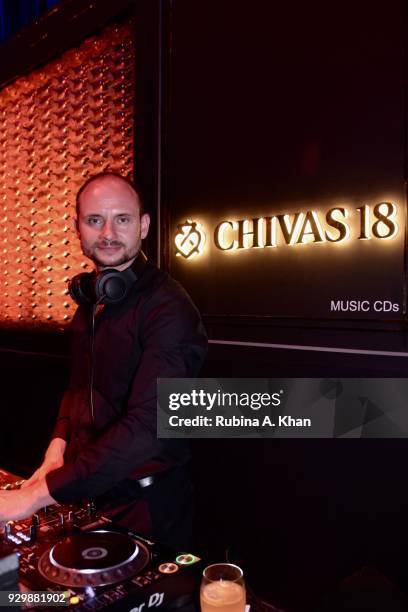 German DJ Toby at the second edition of Chivas Alchemy at The Lodhi Hotel on March 9, 2018 in New Delhi, India.