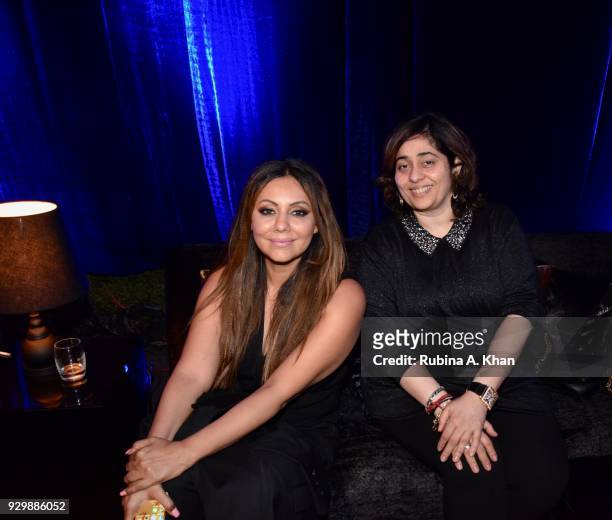 Design virtuoso Gauri Khan with Nitasha Nanda at the second edition of Chivas Alchemy at The Lodhi Hotel on March 9, 2018 in New Delhi, India.