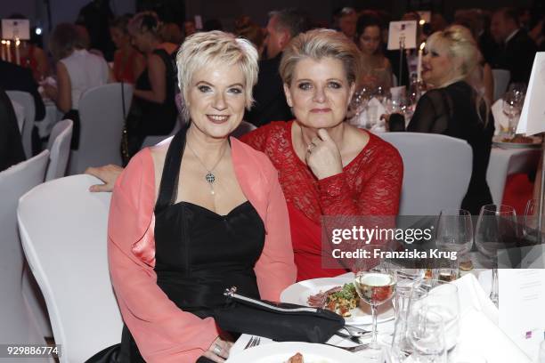 Birgit Lechtermann and Andrea Spatzek during the Gloria - Deutscher Kosmetikpreis at Hilton Hotel on March 9, 2018 in Duesseldorf, Germany.