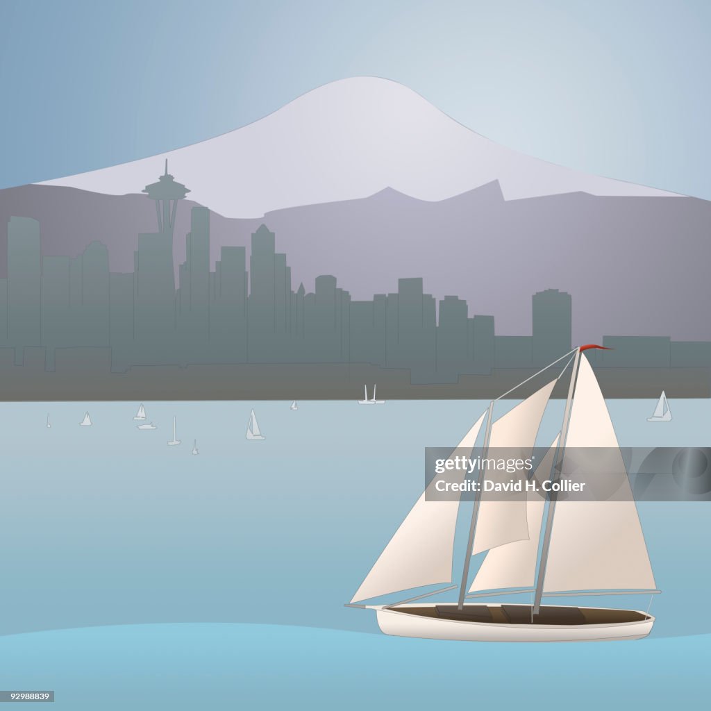 Sailing the Puget Sound, Seattle, Washington