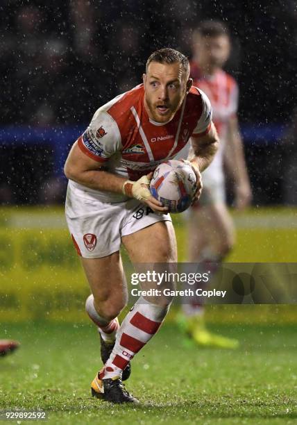 James Roby of St Helens during the Betfred Super League between Warrington Wolves and St Helens on March 9, 2018 in Warrington, England.