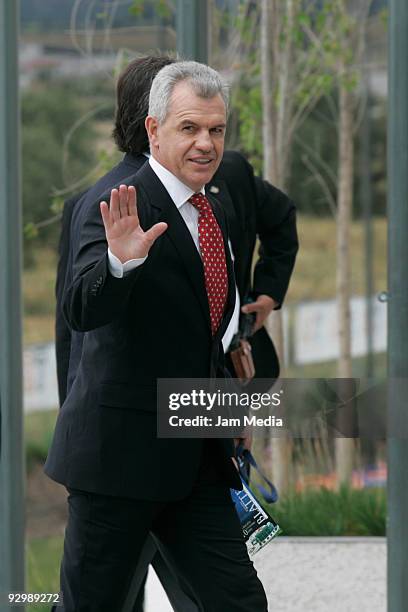 Mexicos Head Coach Javier Aguirre attends the inauguration of the Pavilion Joseph Blatter at the Universidad de Futbol on November 10, 2009 in...