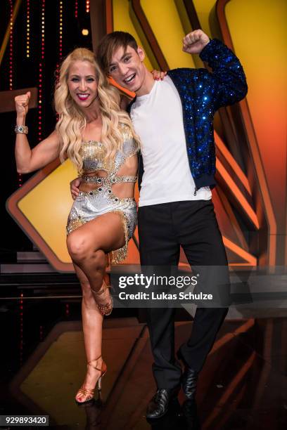 Heiko Lochmann and Kathrin Menzinger stay together after the pre-show 'Wer tanzt mit wem? Die grosse Kennenlernshow' of the television competition...