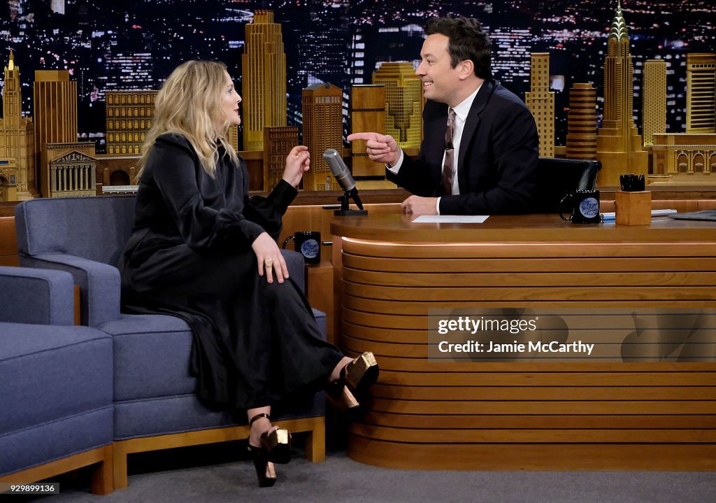 Drew Barrymore Visits "The Tonight Show Starring Jimmy Fallon"