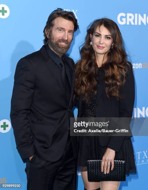 Actor Sharlto Copley and model Tanit Phoenix attend the World Premiere of 'Gringo' at Regal LA Live Stadium 14 on March 6, 2018 in Los Angeles,...