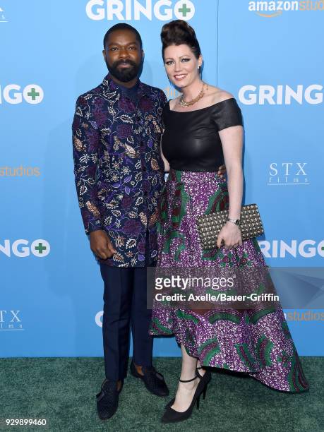 Actor David Oyelowo and Jessica Oyelowo attend the World Premiere of 'Gringo' at Regal LA Live Stadium 14 on March 6, 2018 in Los Angeles, California.