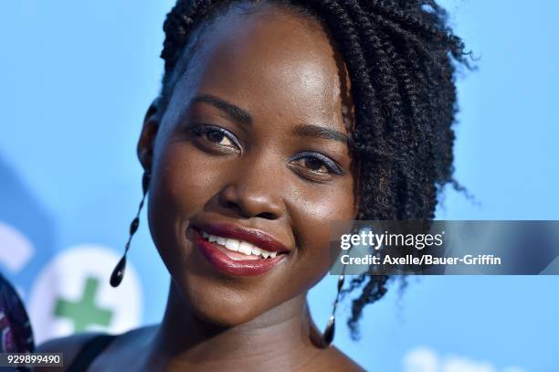 Actress Lupita Nyong'o attends the World Premiere of 'Gringo' at Regal LA Live Stadium 14 on March 6, 2018 in Los Angeles, California.