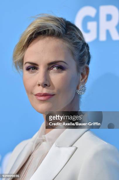 Actress/producer Charlize Theron attends the World Premiere of 'Gringo' at Regal LA Live Stadium 14 on March 6, 2018 in Los Angeles, California.