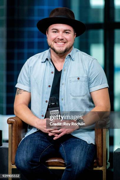 Mike Eli of Eli Young Band discusses "Fingerprints" with the Build Series at Build Studio on March 9, 2018 in New York City.