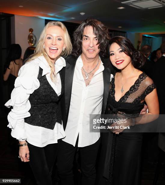 Erin Sutton, Paul Stanley of KISS and Catherine An of House of An attend "An Iconic Affair" hosted by Crustacean Beverly Hills in Celebration of its...