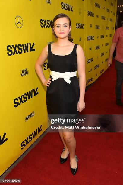 Millicent Simmonds attends the "A Quiet Place" Premiere 2018 SXSW Conference and Festivals at Paramount Theatre on March 9, 2018 in Austin, Texas.